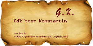 Götter Konstantin névjegykártya